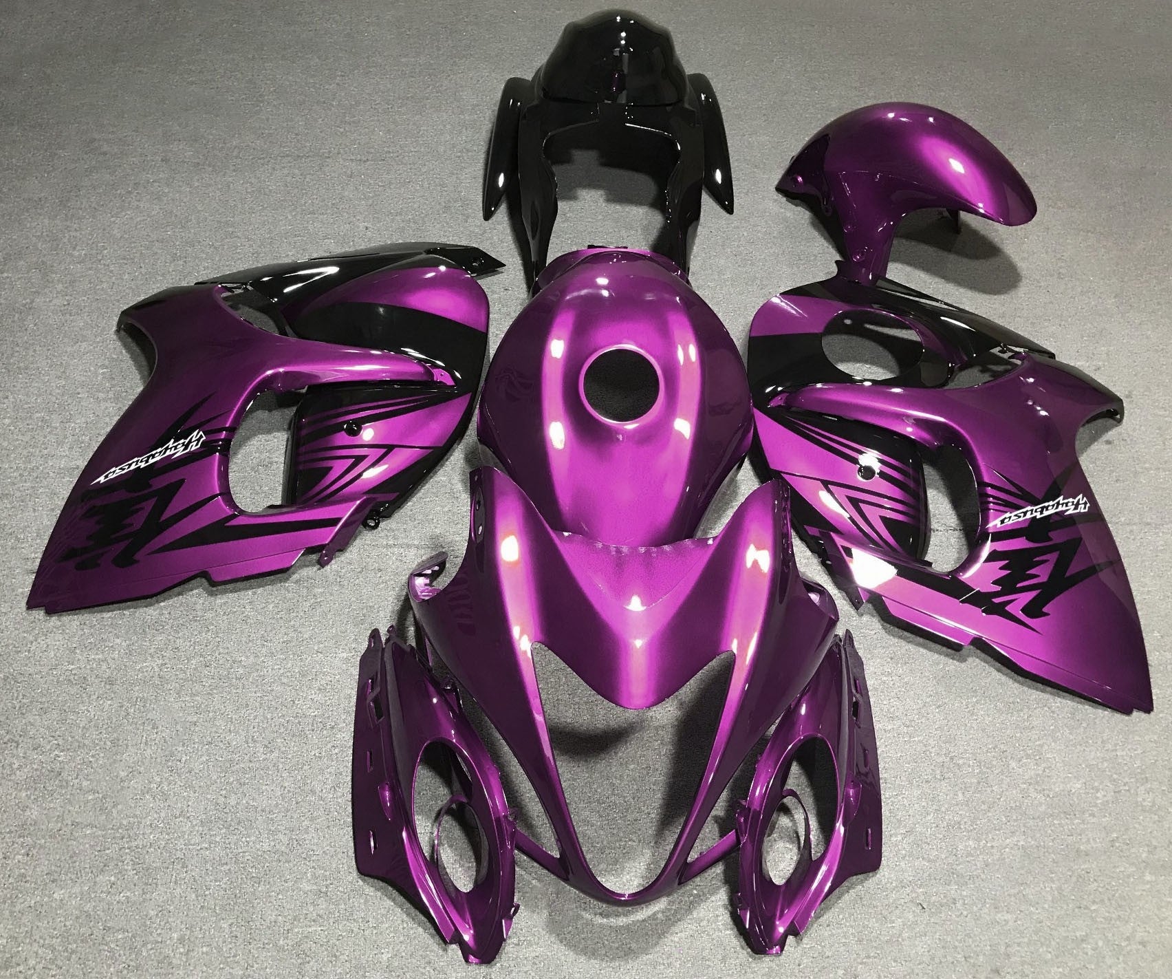 Pink and Black Fairing Kit for a 2008, 2009, 2010, 2011, 2012, 2013, 2014, 2015, 2016, 2017, 2018 & 2019 Suzuki GSX-R1300 Hayabusa motorcycle
