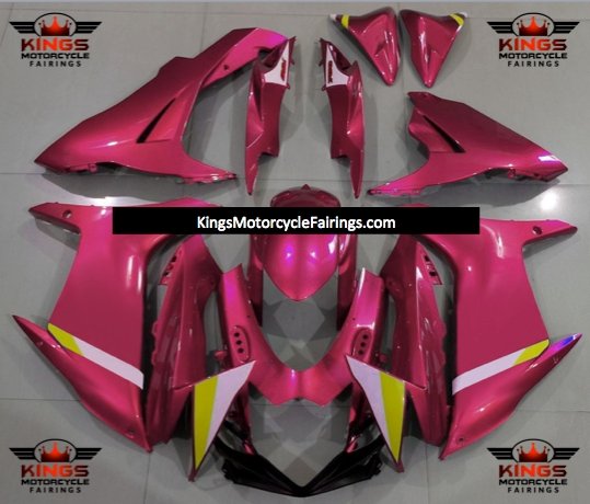Suzuki GSXR600 (2011-2023) Pink & Yellow Fairings at KingsMotorcycleFairings.com