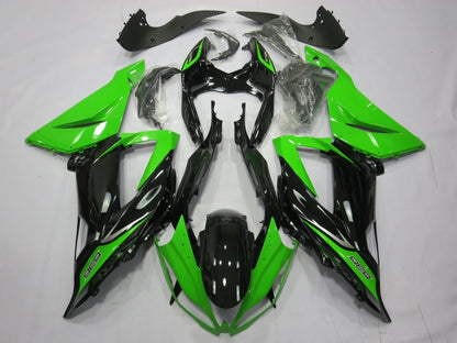Green, Black and Silver Fairing Kit for a 2013, 2014, 2015, 2016, 2017 & 2018 Kawasaki ZX-6R 636 motorcycle