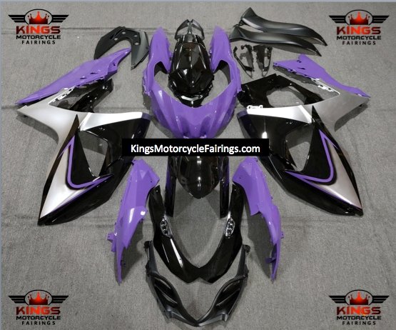 Suzuki GSXR1000 (2009-2016) Purple, Black & Silver Fairings