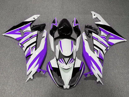 Fairing kit for a Kawasaki Ninja ZX6R 636 (2009-2012) White, Purple & Black
