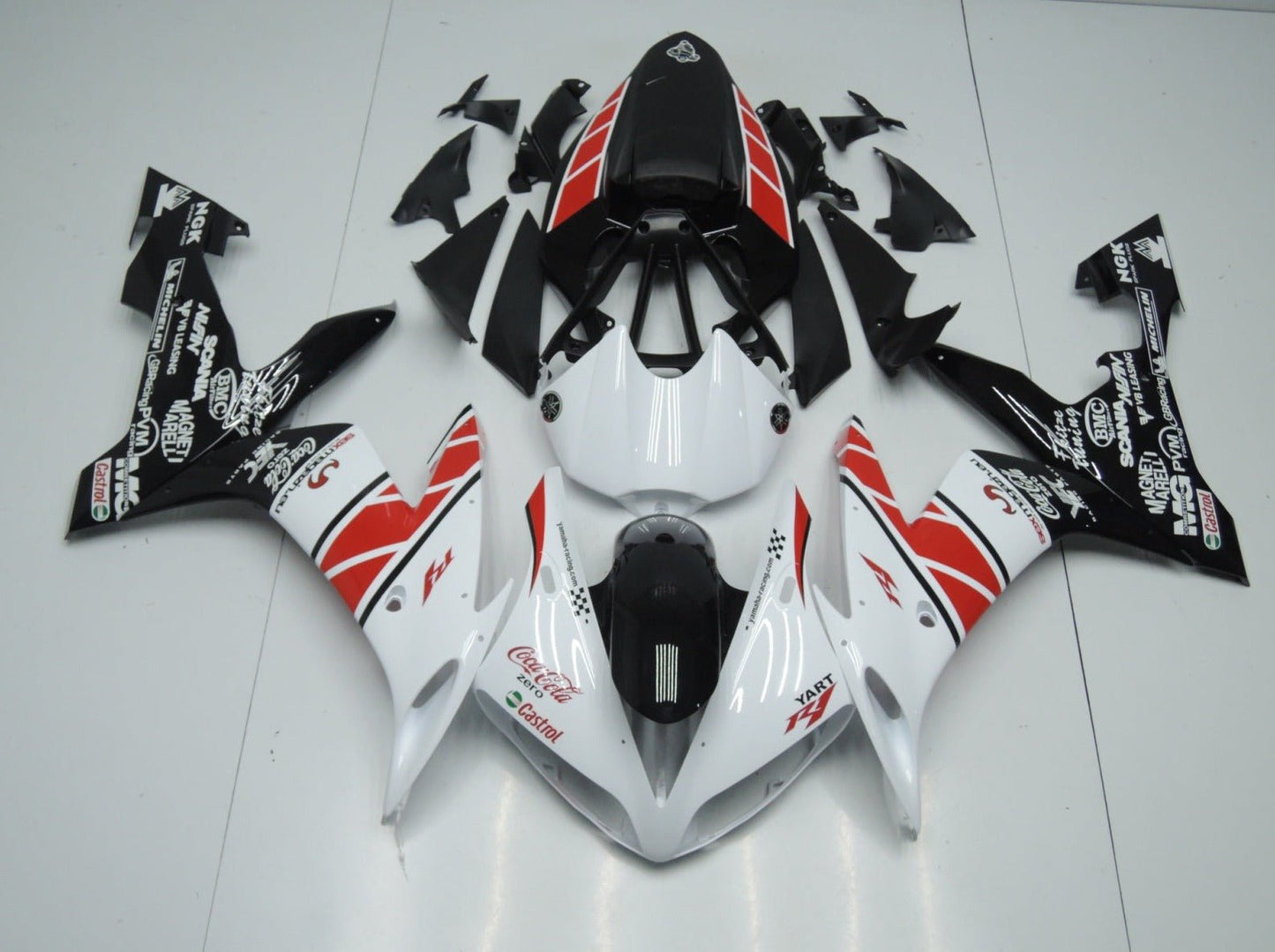Yamaha YZF-R1 (2004-2006) White, Black & Red Coca Cola Fairings