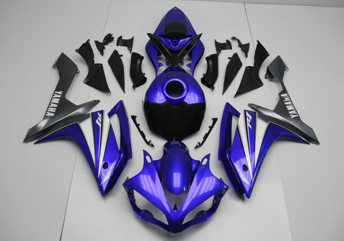 Yamaha YZF-R1 (2007-2008) Blue, White, Silver & Black Fairings
