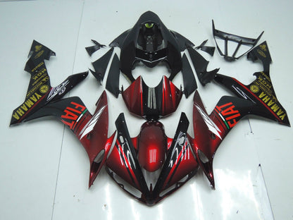 Yamaha YZF-R1 (2007-2008) Candy Red & Black FIAT Fairings