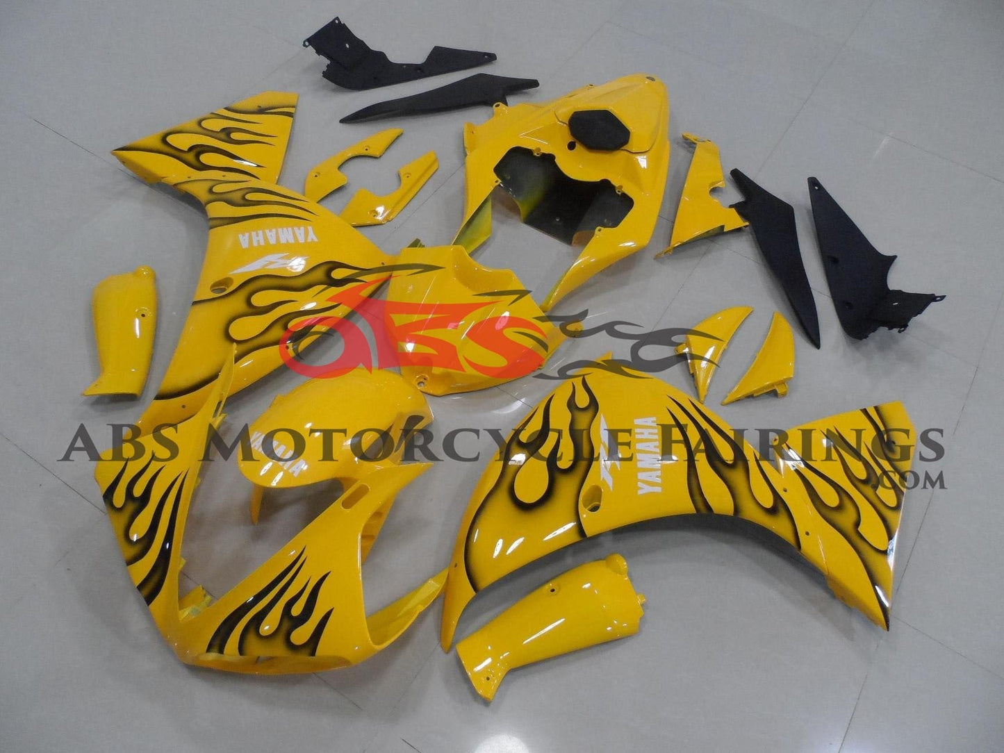 Yamaha YZF-R1 (2009-2011) Yellow & Black Flame Fairings