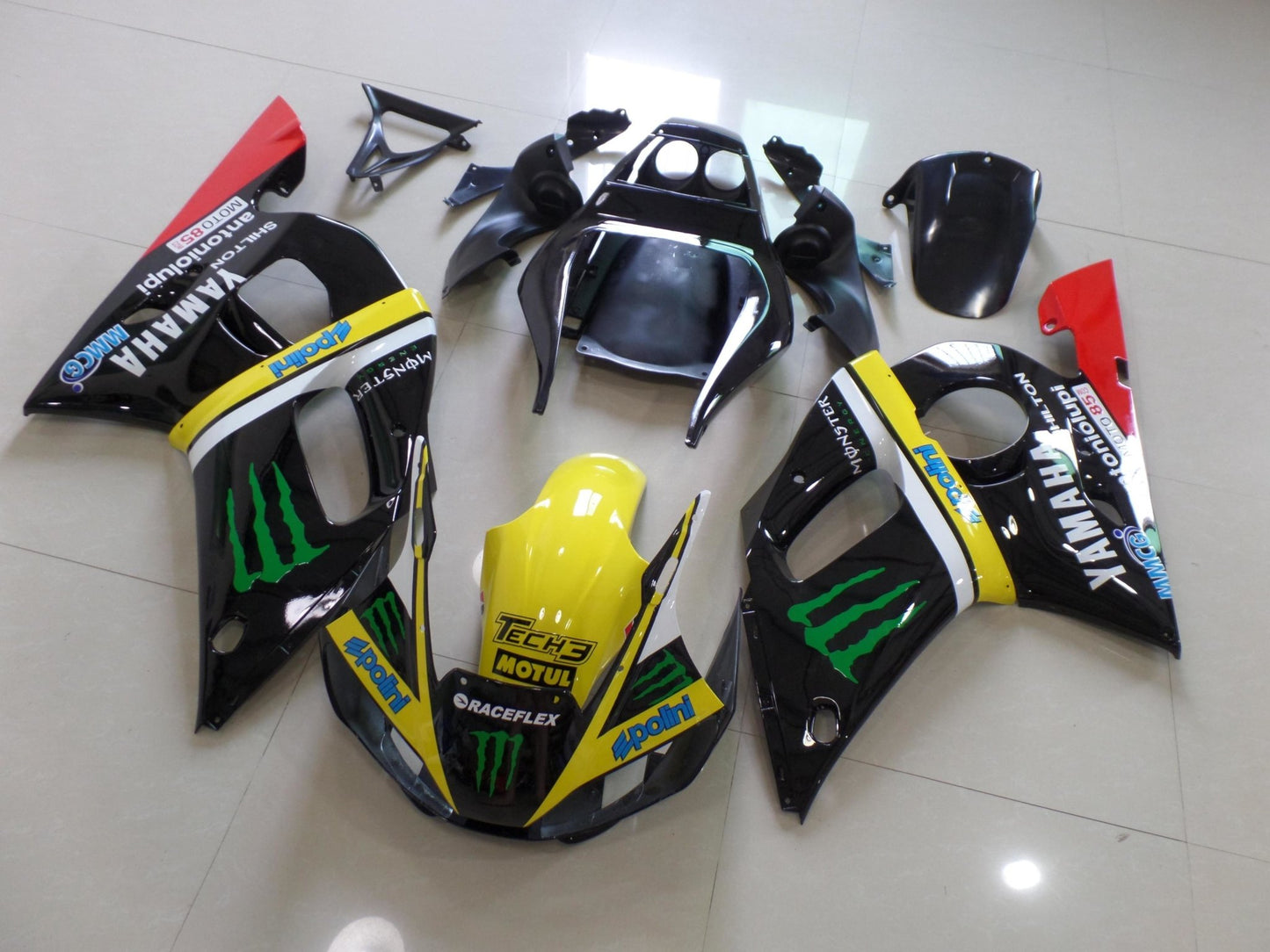 Yamaha YZF-R6 (1998-2002) Black & Yellow Monster Fairings