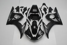 Gloss Black, Matte Black and Silver Fairing Kit for a 2003 & 2004 Yamaha YZF-R6 motorcycle