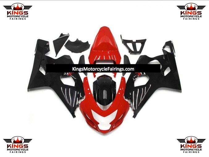 Suzuki GSXR600 (2004-2005) Red & Black Fairings