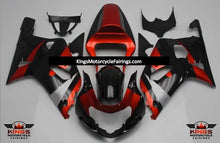 Red, Black and Silver Fairing Kit for a 2000, 2001, 2002 & 2003 Suzuki GSX-R750 motorcycle