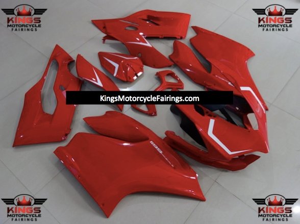 Red and White Fairing Kit for a 2011, 2012, 2013 & 2014 Ducati 899 motorcycle