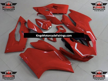 Red and White Fairing Kit for a 2011, 2012, 2013 & 2014 Ducati 899 motorcycle