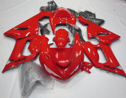 Red Fairing Kit for a 2005 & 2006 Kawasaki ZX-6R 636 motorcycle