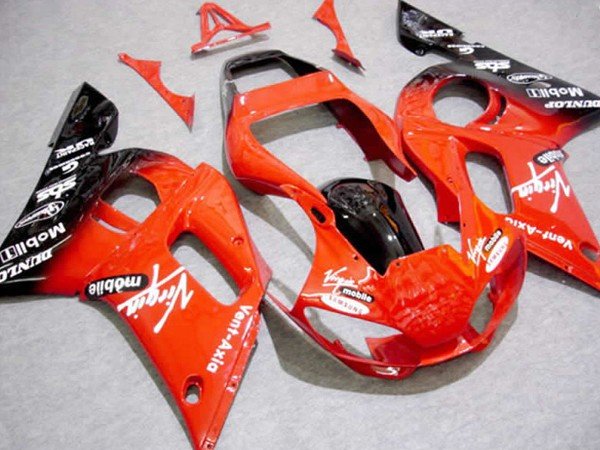 Yamaha YZF-R6 (1998-2002) Red, Black & White Virgin Fairings