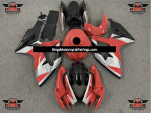 Red, Silver and Black Fairing Kit for a 2006 & 2007 Suzuki GSX-R750 motorcycle