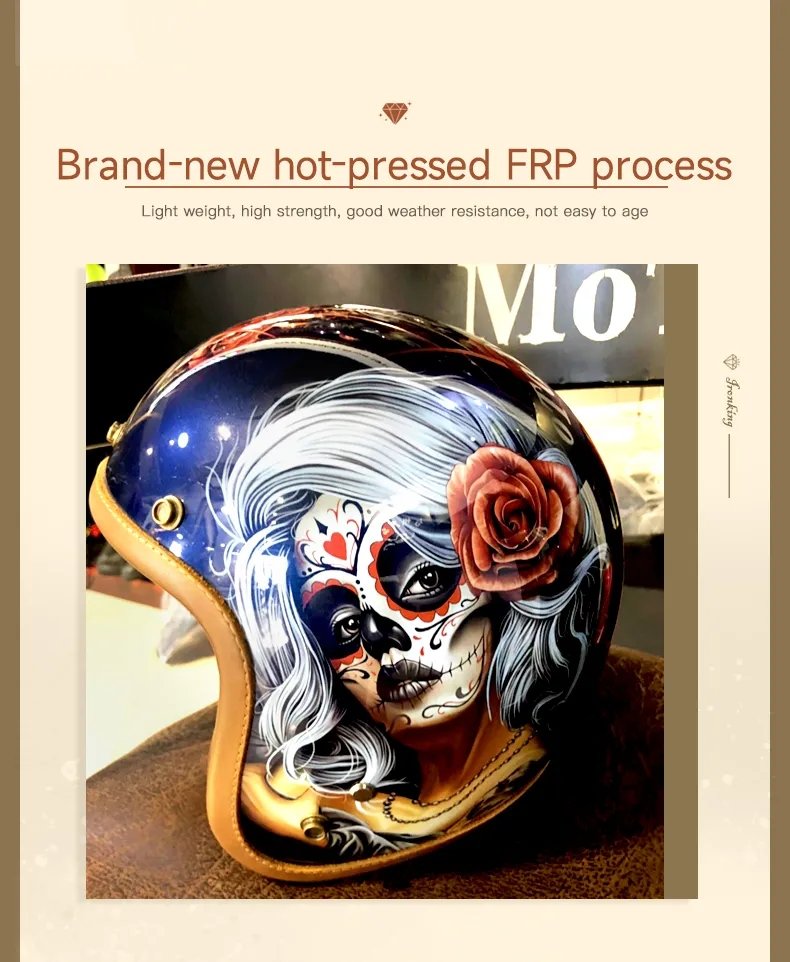 Retro Motorcycle Helmet is brought to you by KingsMotorcycleFairings.com