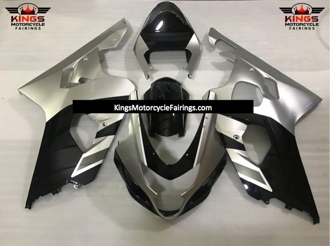 Suzuki GSXR600 (2000-2003) Silver, Black Fairings at KingsMotorcycleFairings.com