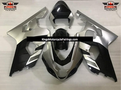 Suzuki GSXR750 Fairings (2004-2005) Silver, Black at KingsMotorcycleFairings.com