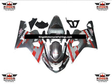 Silver and Red Movistar Fairing Kit for a 2004 & 2005 Suzuki GSX-R600 motorcycle