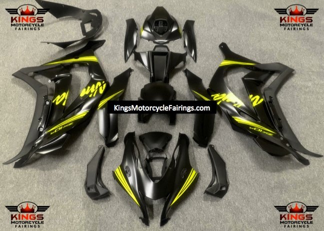 Fairing Kit for a Kawasaki Ninja ZX10R (2016-2020) Satin Black & Yellow
