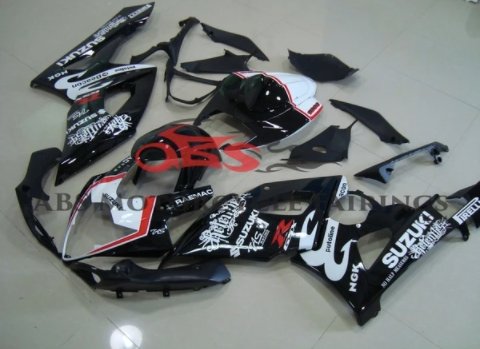 Suzuki GSXR1000 (2005-2006) Black, White, Red Beacon Fairings