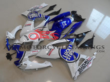 Shop Suzuki GSXR750 Fairings (2006-2007) White, Blue Lucky Strike at KingsMotorcycleFairings.com