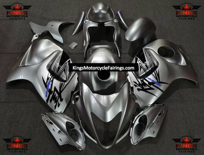 Silver, Black and Blue Fairing Kit for a 2008, 2009, 2010, 2011, 2012, 2013, 2014, 2015, 2016, 2017, 2018 & 2019 Suzuki GSX-R1300 Hayabusa motorcycle