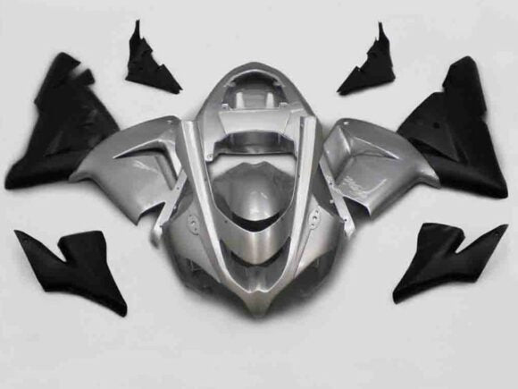 Fairing kit for a Kawasaki ZX10R (2004-2005) Silver & Matte Black