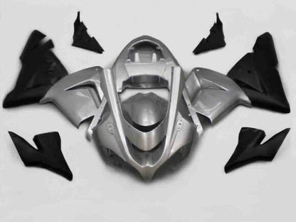 Fairing kit for a Kawasaki ZX10R (2004-2005) Silver & Matte Black