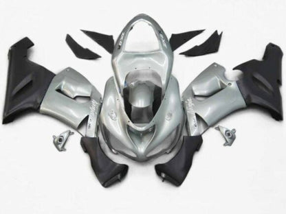 Fairing kit for a Kawasaki ZX6R 636 (2005-2006) Silver & Matte Black