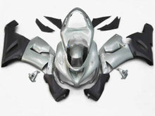 Silver and Matte Black Fairing Kit for a 2005 & 2006 Kawasaki ZX-6R 636 motorcycle