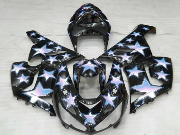Fairing kit for a Kawasaki ZX6R 636 (2005-2006) Black Star