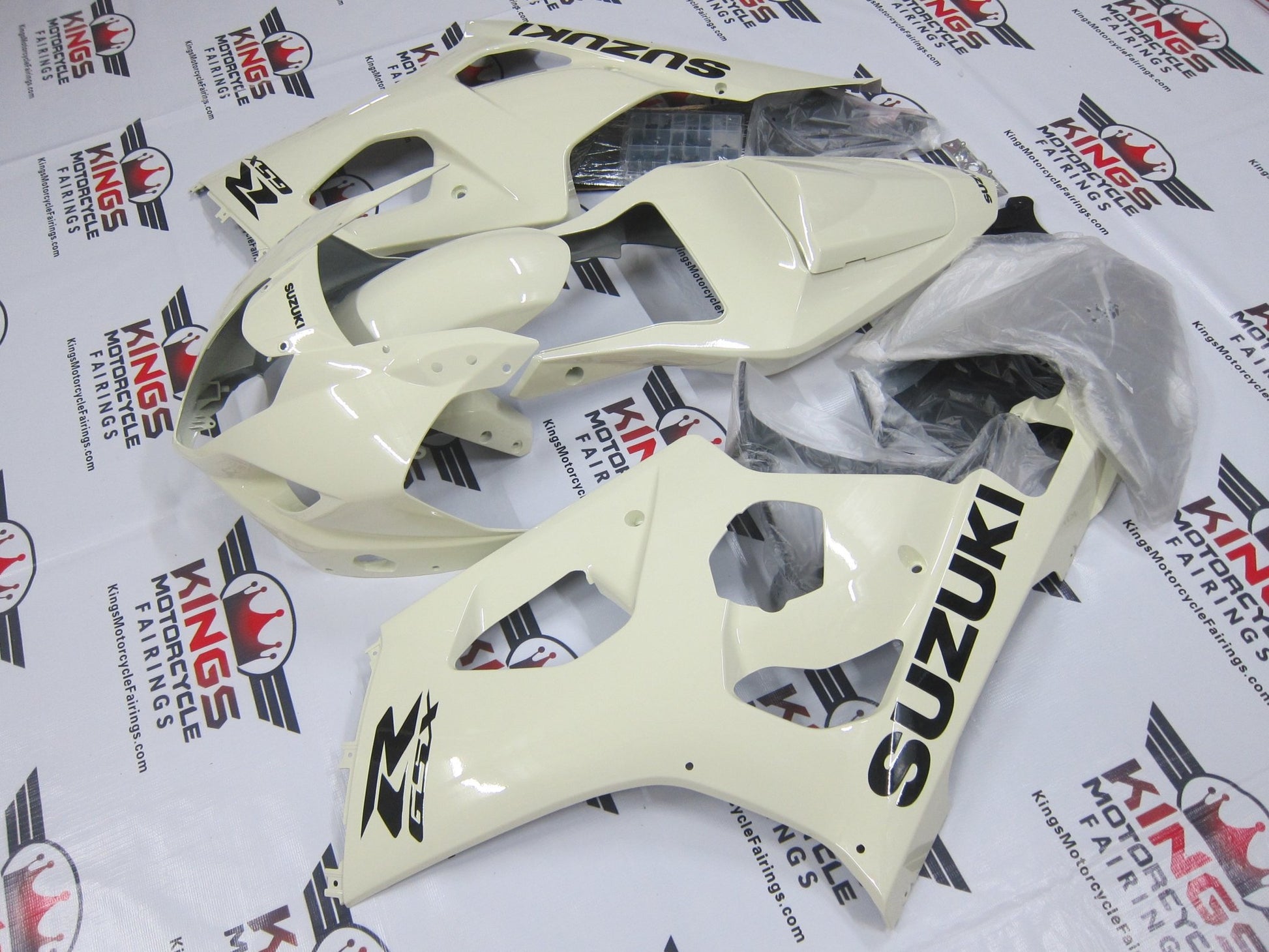 Suzuki GSXR1000 (2003-2004) Gloss Pearl Tan & Black Fairings at KingsMotorcycleFairings.com