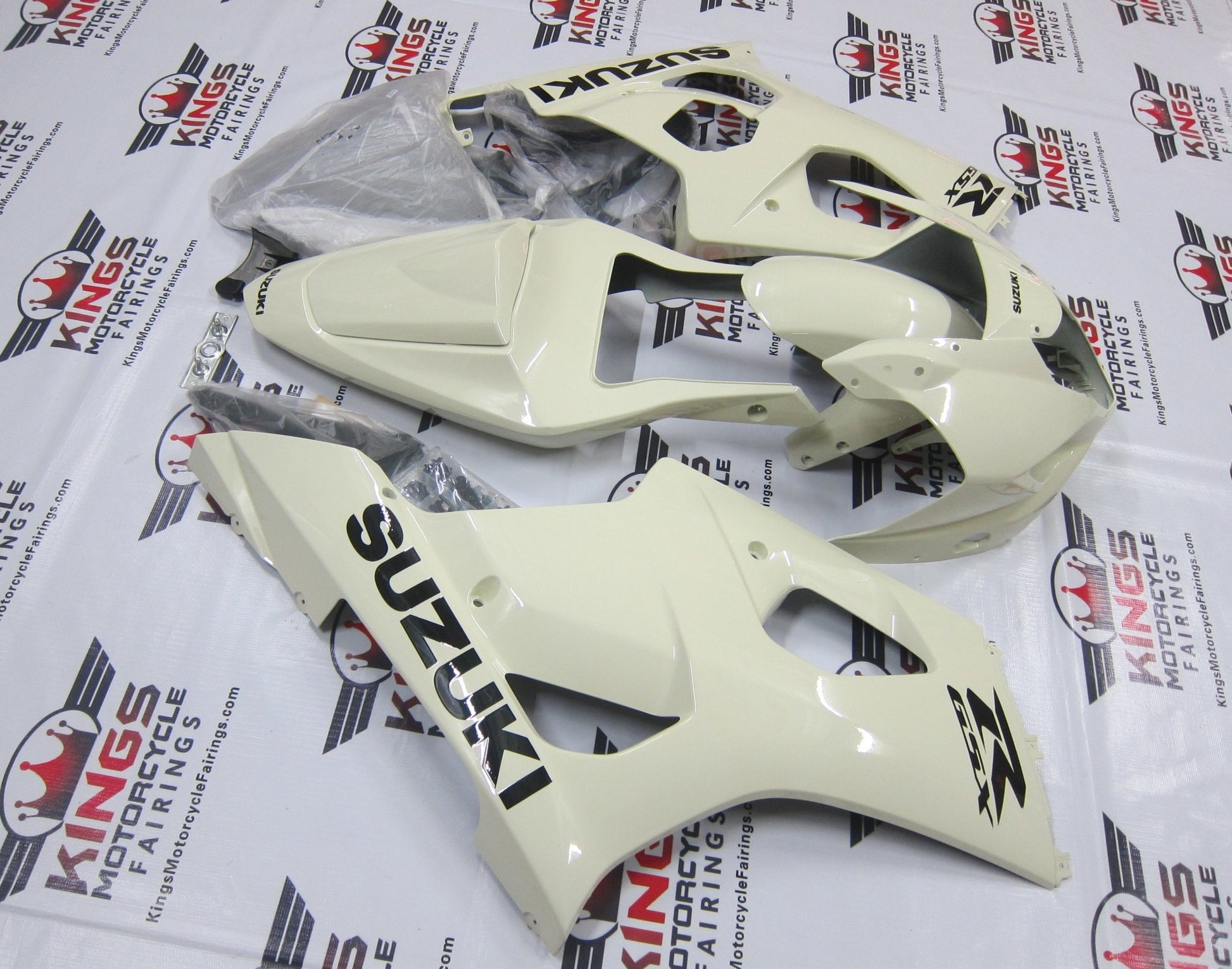 Suzuki GSXR1000 (2003-2004) Gloss Pearl Tan & Black Fairings at KingsMotorcycleFairings.com