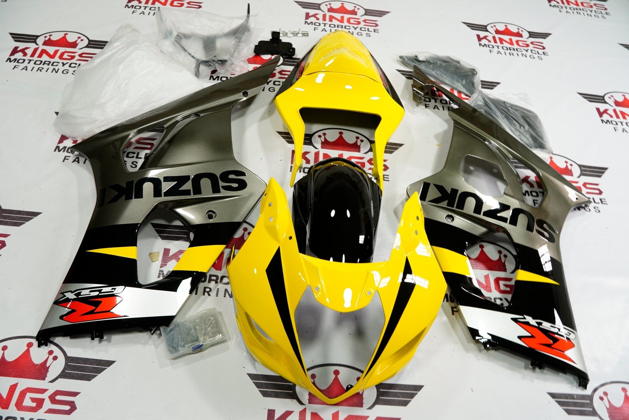 Suzuki GSXR1000 (2003-2004) Yellow, Black & Gray Fairings