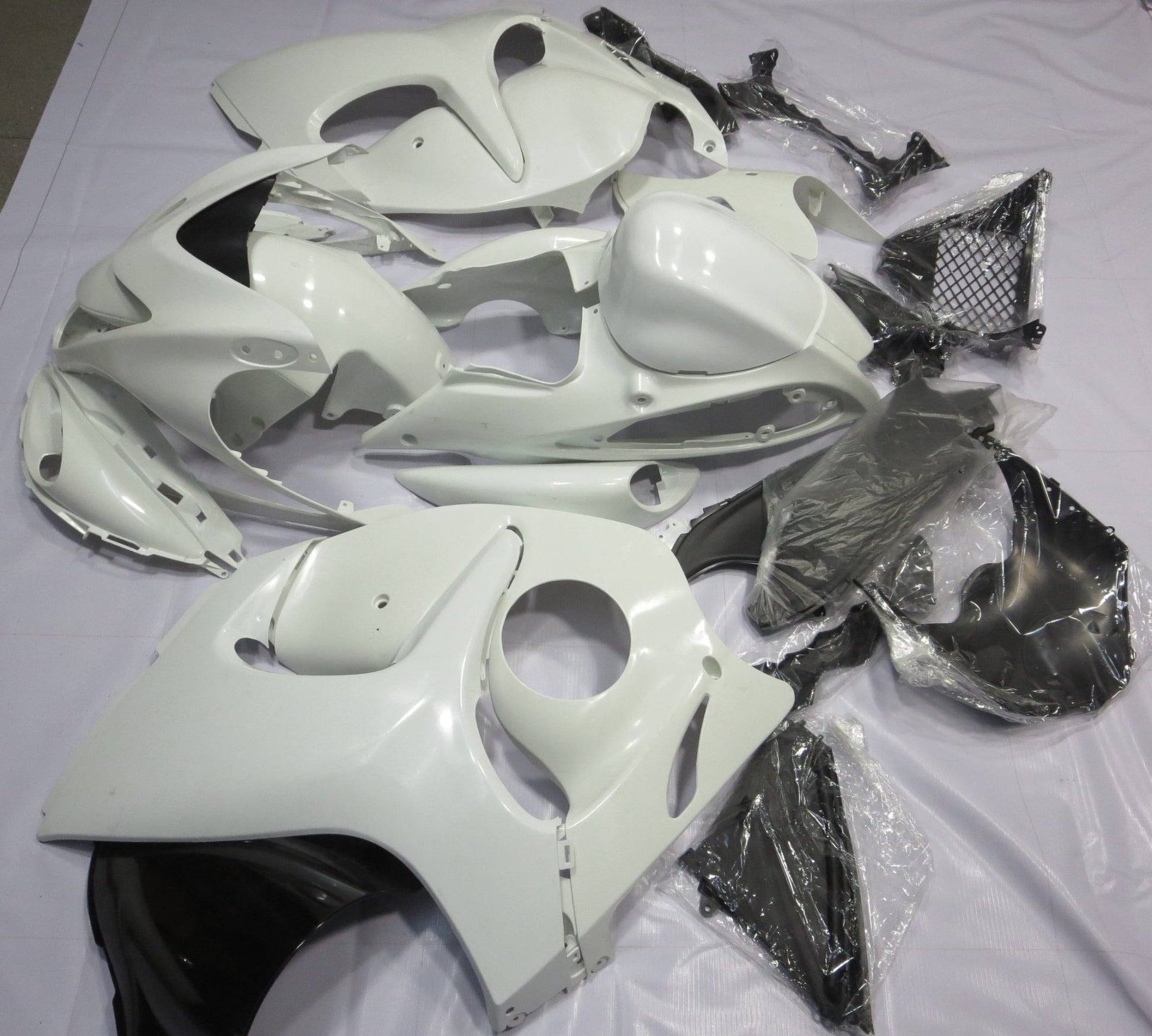 White Fairing Kit for a 2008, 2009, 2010, 2011, 2012, 2013, 2014, 2015, 2016, 2017, 2018 & 2019 Suzuki GSX-R1300 Hayabusa motorcycle