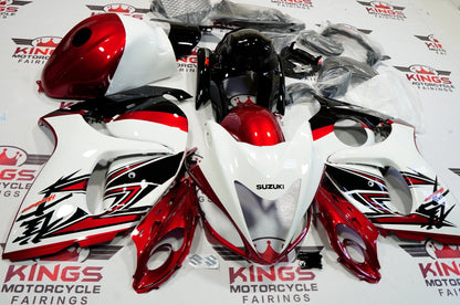 Suzuki GSXR1300 Hayabusa (2008-2019) White, Candy Apple Red & Black Fairings