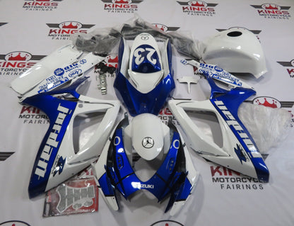Suzuki GSXR600 (2006-2007) White, Blue & Black Jordan 23 Fairings
