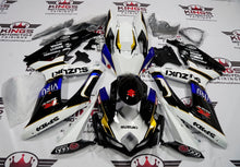 Suzuki GSXR750 (2008-2010) Black, White & Blue Viru Fairings at KingsMotorcycleFairings.com