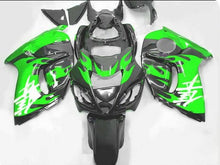 Suzuki GSX1300R Hayabusa Fairings (2008-2019) Black, Green Flame at KingsMotorcycleFairings.com