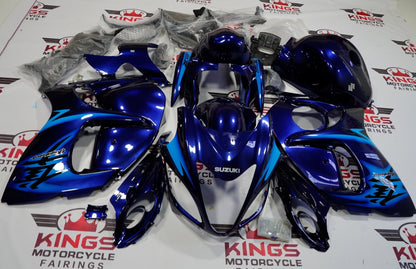 Suzuki GSX1300R Hayabusa Fairings (2008-2019) Navy Blue, Light Blue at KingsMotorcycleFairings.com