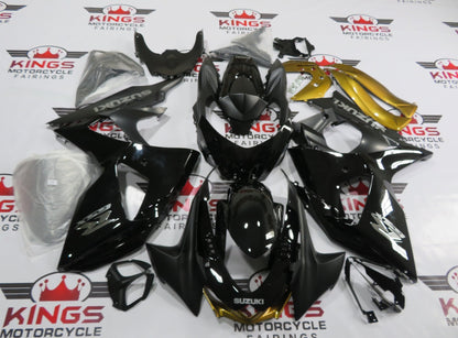 Suzuki GSXR1000 (2009-2016) Black, Gold, Silver Fairings at KingsMotorcycleFairings.com