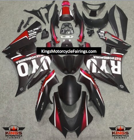 Suzuki GSXR1000 (2017-2025) Matte Black, Red, White Fairings at KingsMotorcycleFairings.com