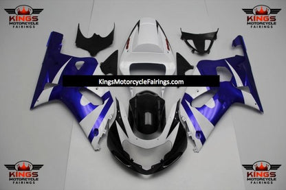 Suzuki GSXR750 Fairings (2000-2003) White, Black, Blue from KingsMotorcycleFairings.com