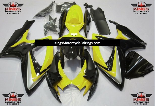 Suzuki GSXR750 Fairings (2006-2007) Yellow, Black, Silver at KingsMotorcycleFairings.com