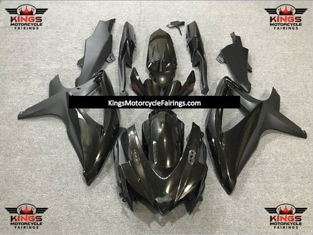 Suzuki GSXR750 Fairings (2008-2010) Black, Matte Black at KingsMotorcycleFairings.com