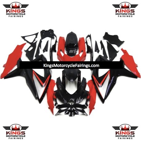 Suzuki GSXR750 Fairings (2008-2010) Black, Red, Silver at KingsMotorcycleFairings.com