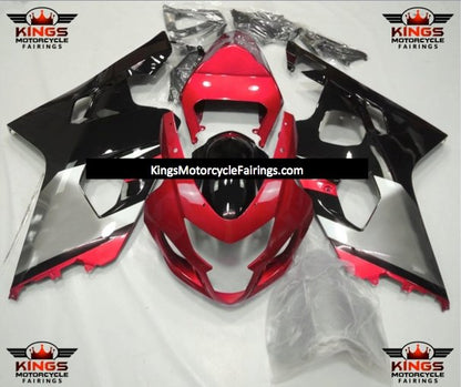 Suzuki GSXR 600 Fairings (2004-2005) Red, Black, Silver at KingsMotorcycleFairings.com