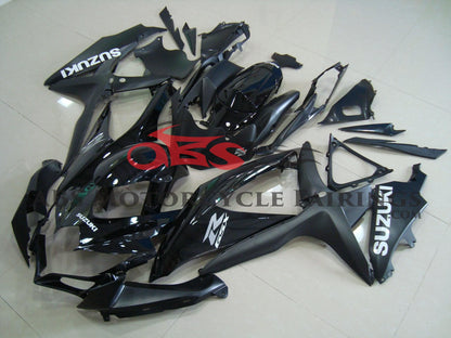 Suzuki GSXR 600 Fairings (2008-2010) Black, Silver at KingsMotorcycleFairings.com