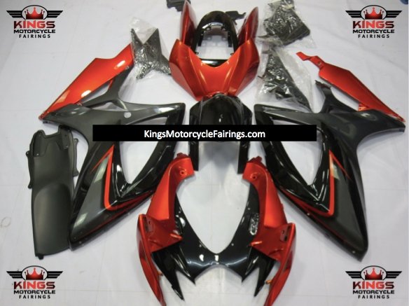 Suzuki GSXR 750 Fairings (2006-2007) Burnt Orange, Gray, Black at KingsMotorcycleFairings.com