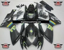 Suzuki GSXR 750 Fairings (2006-2007) Matte Black, Yellow, Blue Rizla at KingsMotorcycleFairings.com